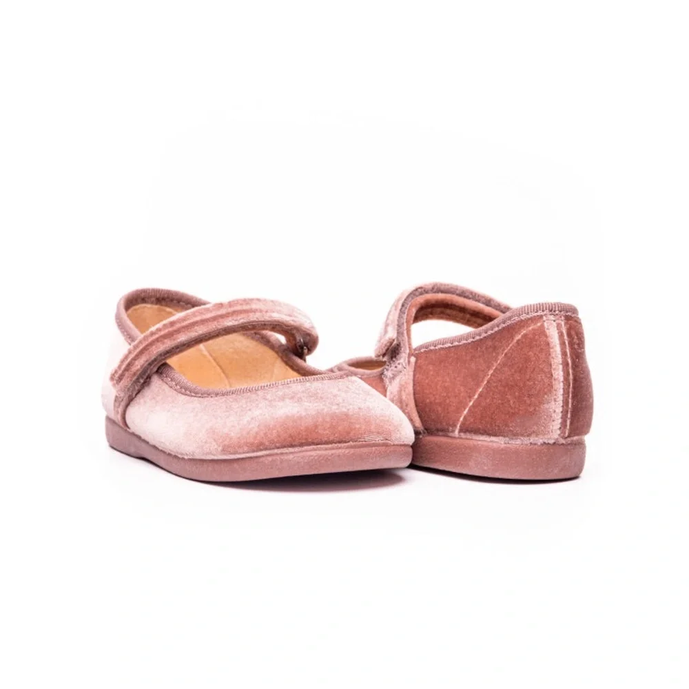 Childrenchic Cassie Rose Velvet Mary Jane Shoes
